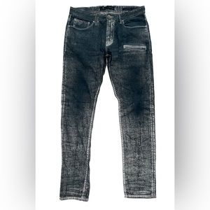 Guess Jeans Men’s Slim Taper Leg Jeans With White Wash Distressing